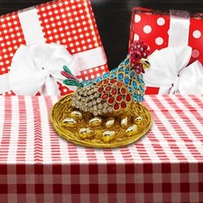 Hen Hatching Eggs Figurine