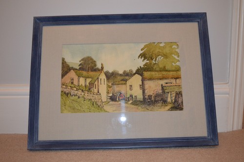 Original watercolour village - watercolour,