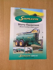 PRE USED SAMSON SLURRY EQUIPMENT COLOUR FARMING ORIGINAL TRACTOR BROCHURE VGC