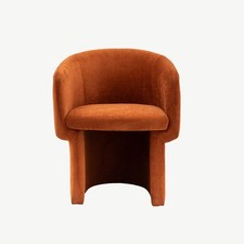 Arighi Bianchi Walcot Rust Fabric Tub Dining Chair RRP £910