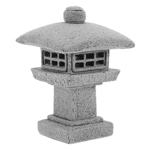 Realistic grey stone pagoda - grey,