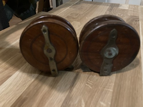 Pair vintage wooden - pair,