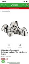 Bristan JAVA Thermostatic Bath Shower Mixer  Chrome JTHBSMVO C New  RRP £655