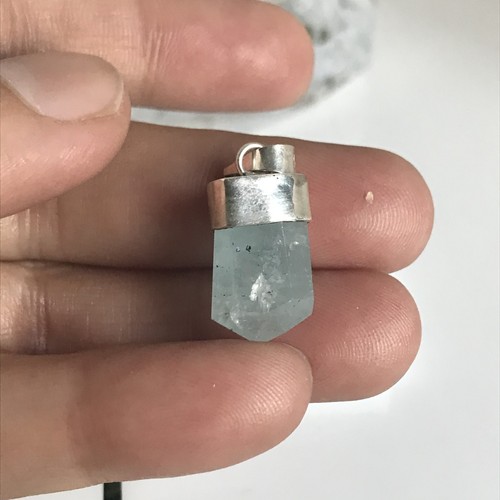 Aquamarine pendant natural - aquamarine, pendant,