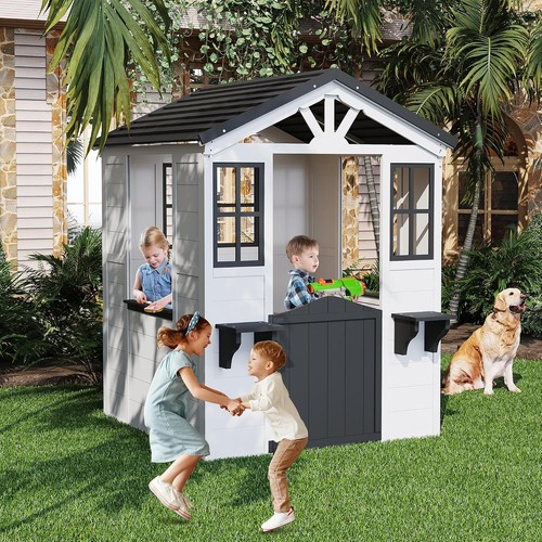 Cedar wooden kids playhouse - cedar,