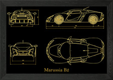 Marussia B2 Blueprint gold