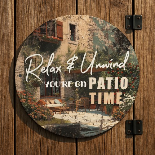 Funny patio sign - funny, garden