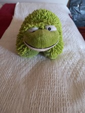 Used Retired Pillow Friendz Frog Sewn Eyes 35  X 27 Cm Opened