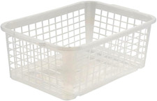4.4 Litre Storage Baskets Sturdy Plastic 30x20x11cm Pack Of 2 - keeeper New