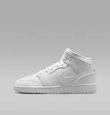 Jordan 1 Mid Triple White