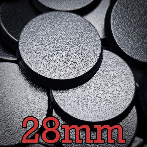 28mm round abs plastic bases - round,