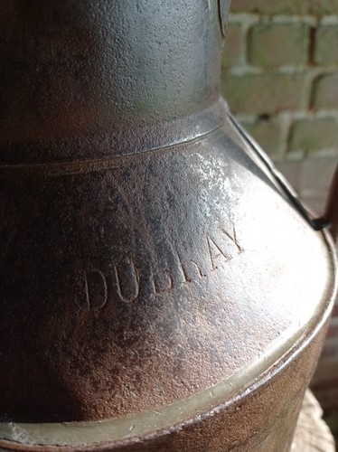 Antique french milk - churn, lid