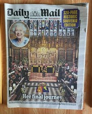 Daily Mail Newspaper UK 20 September'22 - Queen Elizabeth 2 Funeral Death QEII
