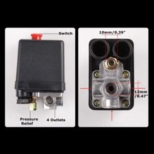 20A Air Compressor Auto Pressure Switch Control 220/380V Cut Off Valve 90-125PSI