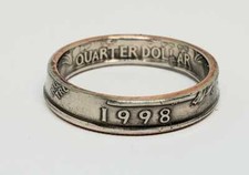 BIRTH YEAR handmade coin ring