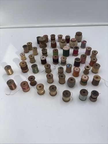 Vtg lot wooden thread - vtg, 50