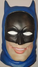RARE Vintage 1966 Batman Head Mask Rubber 60s