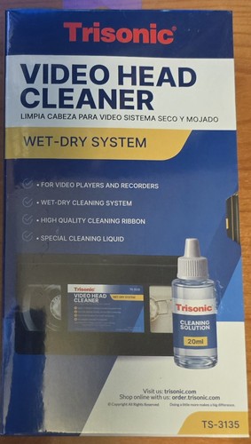 Video head cleaner for vhs - video, vcr