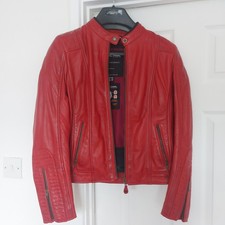 RICHA Scarlet Ladies Genuine Leather Motorbike Jacket Size 12 Excellent Cond