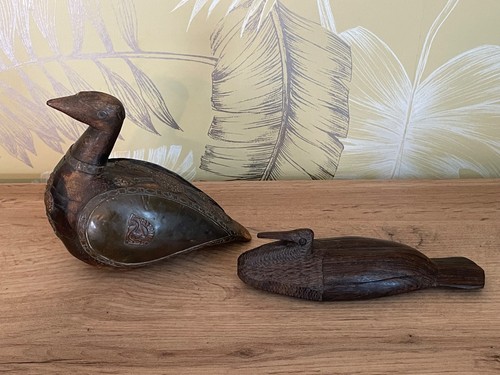 Vintage wooden duck - x,