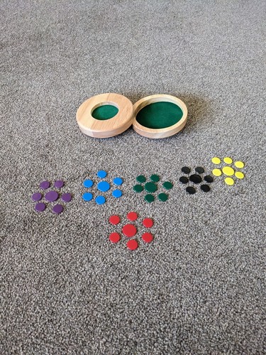 Swivel wooden tiddly winks - wooden,