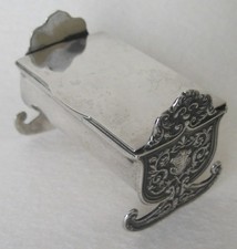 1896 SOLID SILVER STAMP BOX