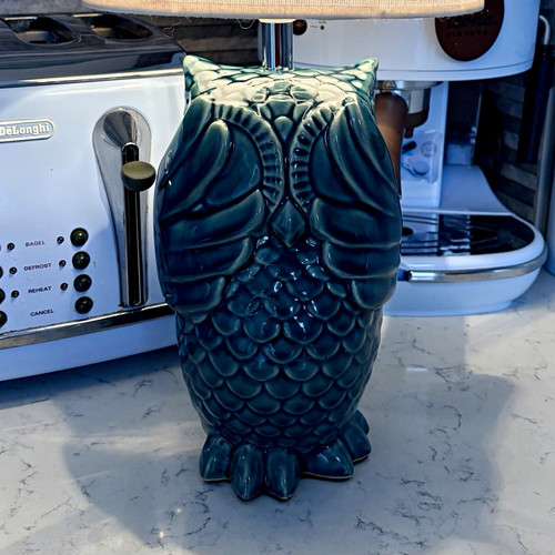 Next green ceramic owl - green, table