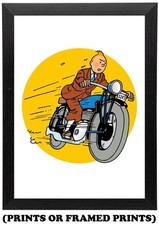 Tintin motorbike motorcycle - tintin,