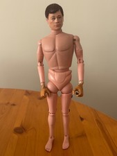 1970's Vintage Palitoy Action Man - Brown Flock Hair with Gripping Hands