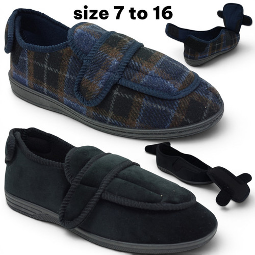 Mens wide orthapaedic slippers - wide,