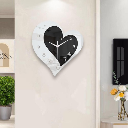 Heart shape wall clock - wall,