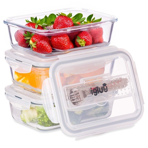 Glass meal prep - prep, containers