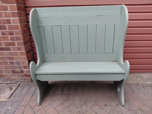 Antique high backed wooden - antique,