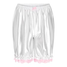 Frilly Lace Sissy Ruffled Lolita Shorts Silky Satin Pumpkin Pantaloon Bloomers