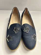 sergio todzi Flatform Shoes Size 4 Blue Denim