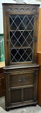 Jaycee Oak Corner Display Cabinet