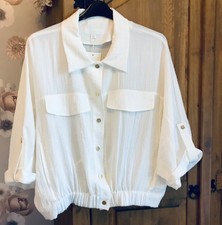Zara white bomber jacket Sz XL