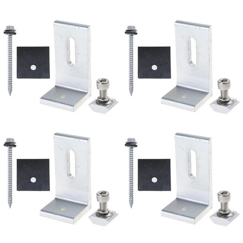 Aluminum alloy foot brackets - aluminum, l