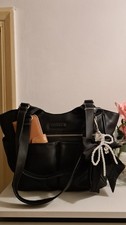 Rosetti Women Black Genuine Leather Shoulder Office Formal Casual Bag 42x23x17cm