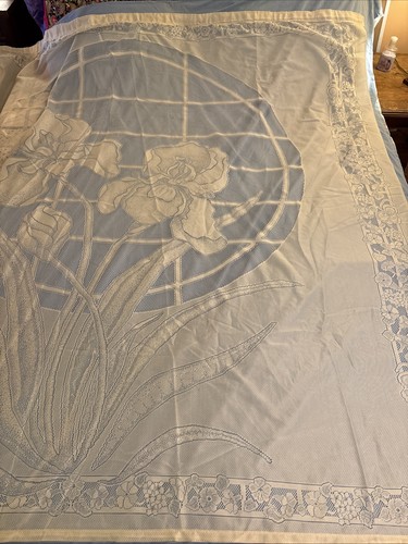 Lace shower curtain iris - lace,