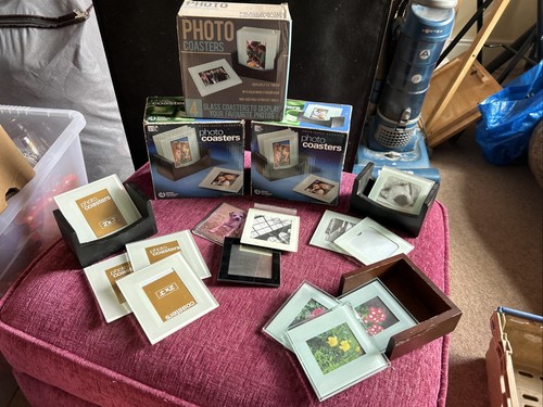 New photo coasters - new, glass