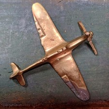 WW2 Trench Art Brass Spitfire