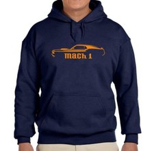 1970 Ford Mach 1 Mustang Classic Navy Blue Hoodie Sweatshirt FREE SHIP
