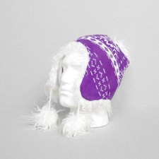 Arctic Fox Knitted Chullo Hat