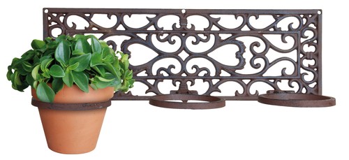 Flower plant pot holder - pot, wall