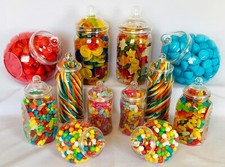 Various Plastic Sweet Jars x12