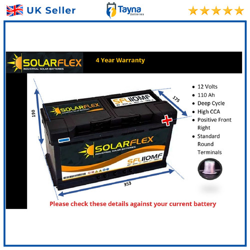 12v 110ah leisure battery - 110ah, dual