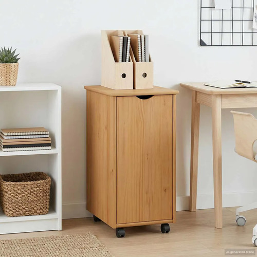 Walplus rolling cabinet honey - walplus,
