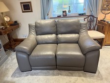 leather 3 piece suite recliner used, beautiful Italian,designer leather electric