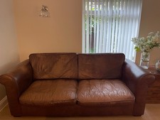 Laura Ashley Large 2 Seater Leather Sofa